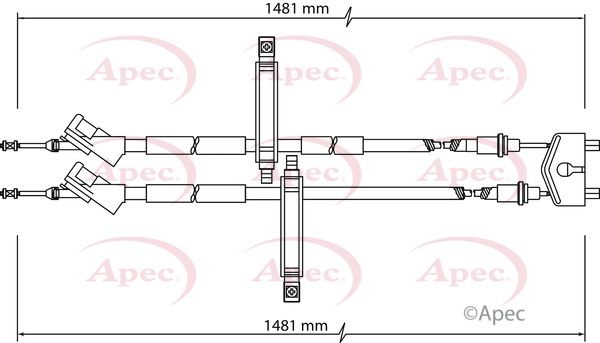 Apec Handbrake Cable CAB1143 - image 2