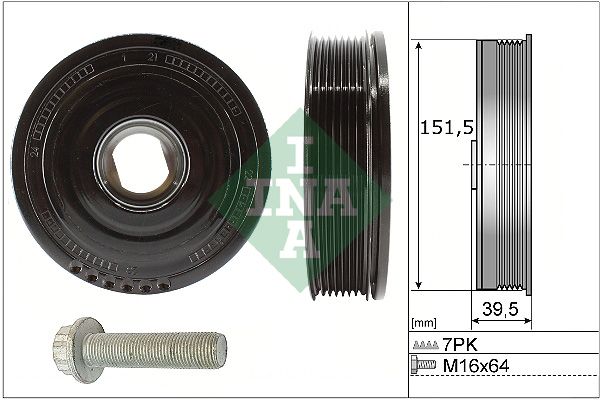 INA Crankshaft Belt Pulley Set 544017720 - image 2