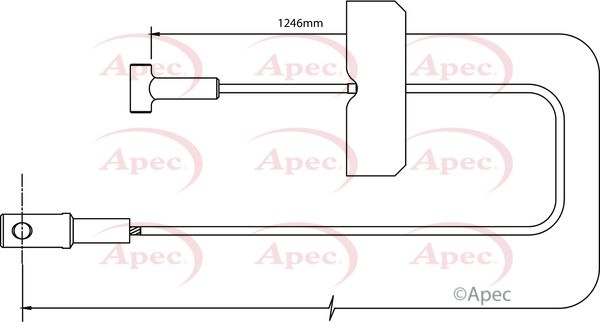 Apec Handbrake Cable CAB1495 - image 2