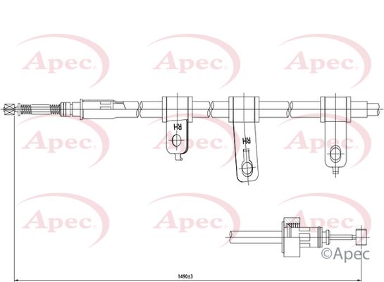 Apec Handbrake Cable CAB1347 - image 2