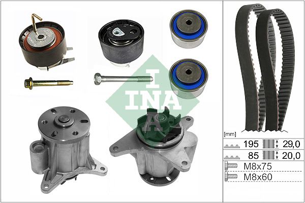 INA Timing Belt Kit & Water Pump 530076431 - image 2