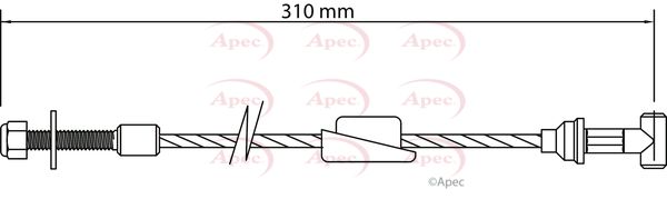 Apec Handbrake Cable CAB1127 - image 2