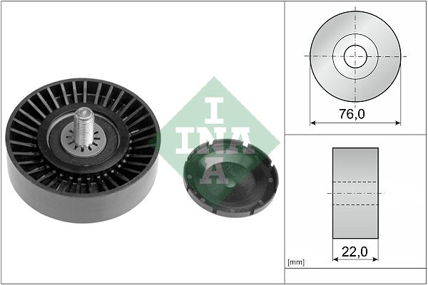 INA Drive Belt Deflection Guide Pulley 532032310 - image 2