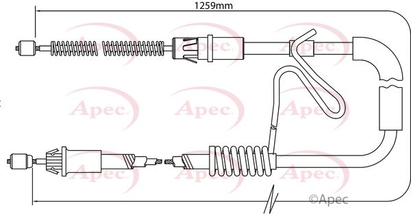 Apec Handbrake Cable CAB1176 - image 2
