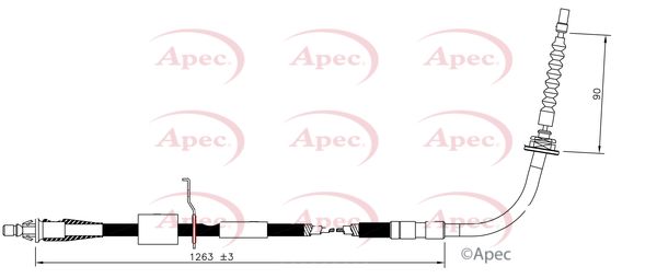 Apec Handbrake Cable CAB1610 - image 2