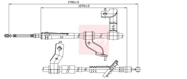 Apec Handbrake Cable CAB1847 - image 2