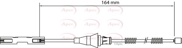 Apec Handbrake Cable CAB1124 - image 2