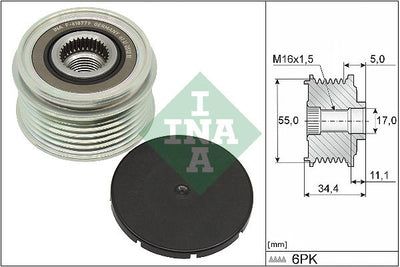 INA Overrunning Alternator Pulley 535035710