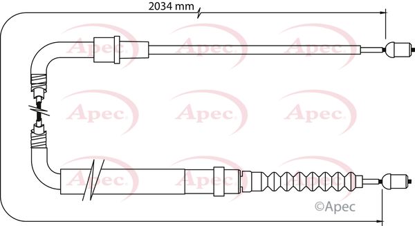 Apec Handbrake Cable CAB1049 - image 2