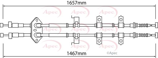 Apec Handbrake Cable CAB1276 - image 2