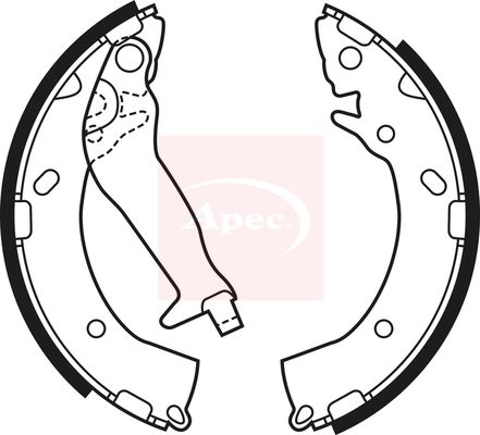 Apec Brake Shoes Set SHU679 - image 2