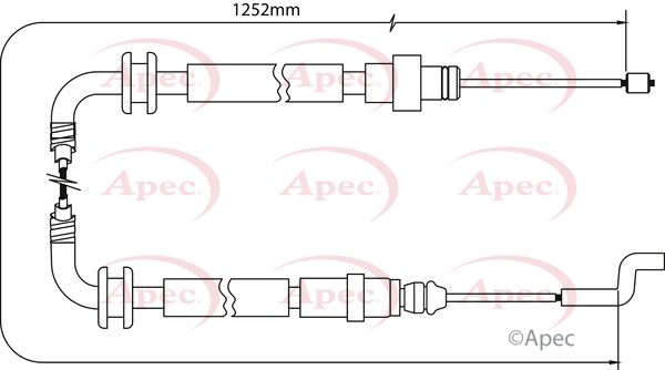 Apec Handbrake Cable CAB1522 - image 2