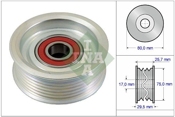 INA Drive Belt Deflection Guide Pulley 532058710 - image 2