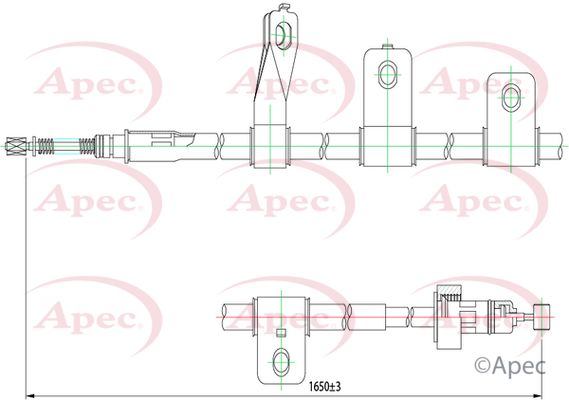 Apec Handbrake Cable CAB1537 - image 2