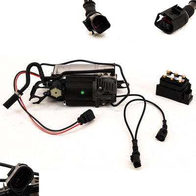 Audi Q7 4LB 2005-2015 Air Suspension Compressor Pump & Valve Block & Relay