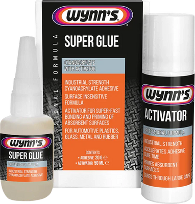 Wynns Super Glue With Activator 20G 20Ml B90088 - tradevehicleparts.co.uk