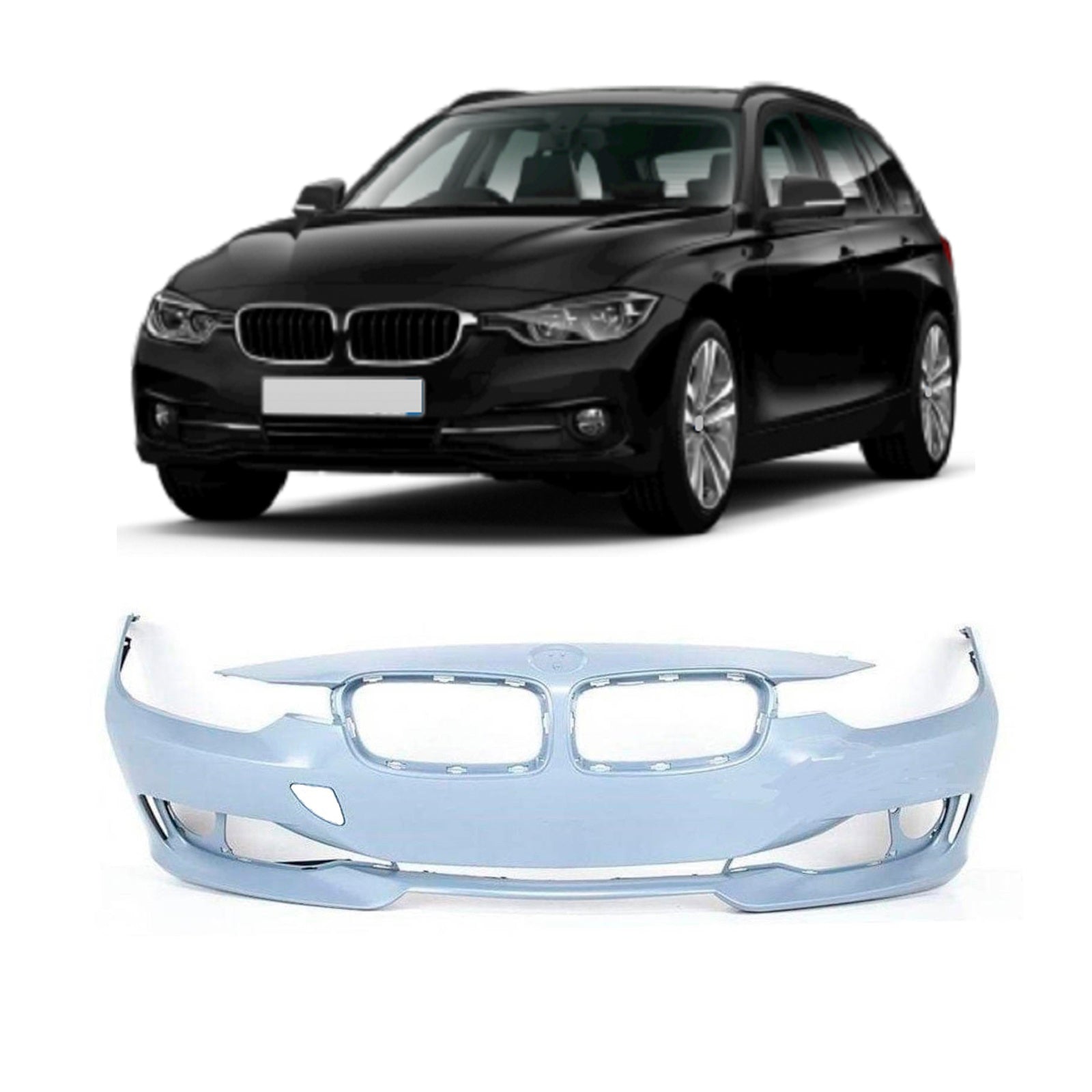 Fits BMW 3 Series F30/31 Pre-LCI 2012-2015 Front Bumper Primed No Pdc Or Washer Holes