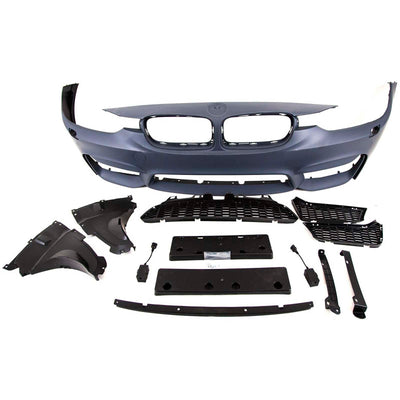 Fits BMW 3 Series F30 F31 Front Bumper Kit Without Pdc Holes Lower & Fog Grilles
