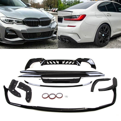 Fits BMW 3 G20 2019-2022 Body Kit Front Lip Splitter Rear Diffuser Side Skirts
