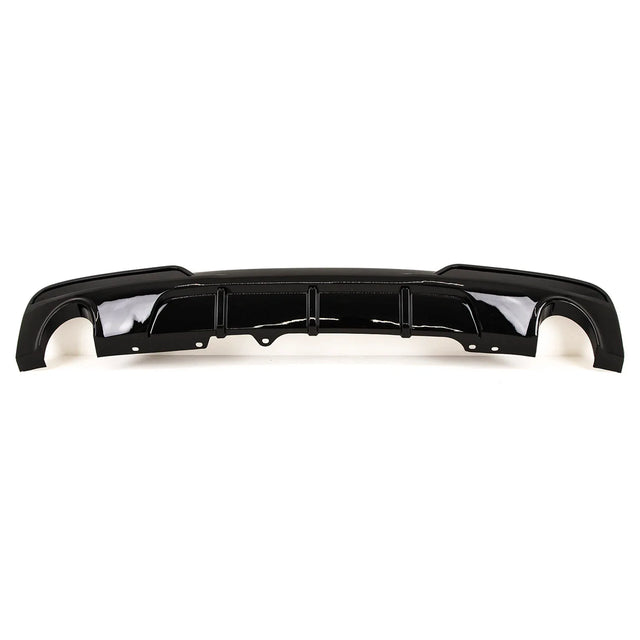 For BMW 5 Series F10 F11 Rear Bumper Diffuser Splitter Dual Exhaust Gloss Black - image 2