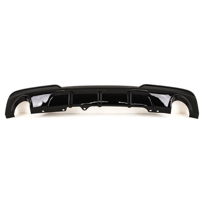 For BMW 5 Series F10 F11 Rear Bumper Diffuser Splitter Dual Exhaust M Performance Style Gloss Black - tradevehicleparts.co.uk