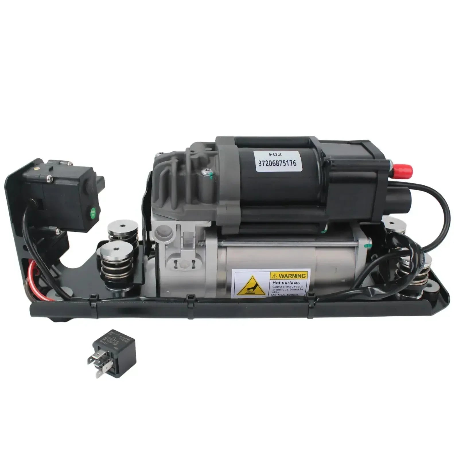 BMW 5 7 Series F01 F02 F04 F07 F11 Air Suspension Compressor Pump With Bracket Relay & Valve Block 37206789450 - tradevehicleparts.co.uk