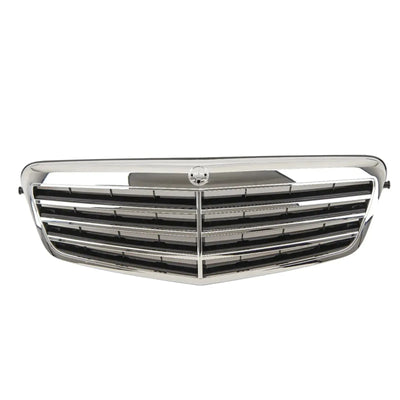Fits Mercedes E-Class W212 2009-2013 Front Grille Main Centre Black & Chrome - tradevehicleparts.co.uk