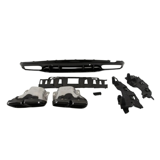 Fits Mercedes C Class W205 S205 Sport Rear Bumper Diffuser Exhaust Tips - image 5