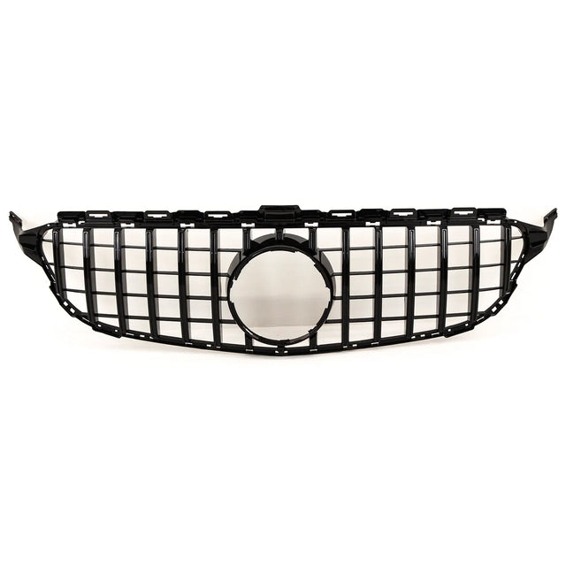 Fits Mercedes C Class W205 2014-2018 Front Bumper Grille Sport C63 Sport Gloss Black - image 2