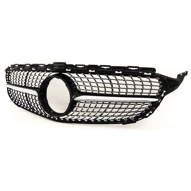 Fits Mercedes C Class W205 2014-2018 Front Bumper Grille Gloss Black W/ Chrome Pins Sport - image 4