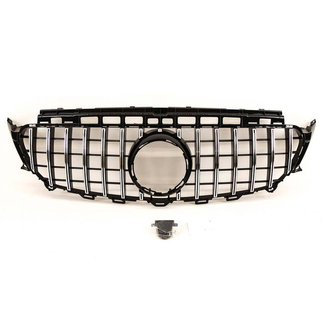 Fits Mercedes E Class W213 S213 A238 C238 2016-2020 Front Bumper Grille Sport Black & Chrome - image 2