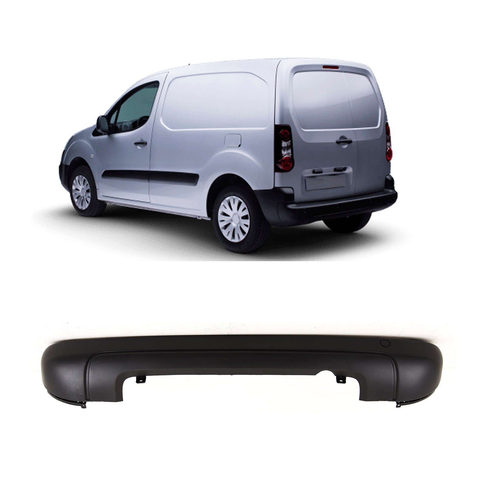 Fits Citroen Berlingo 2008-2018 Rear Bumper Centre Part No Pdc Black