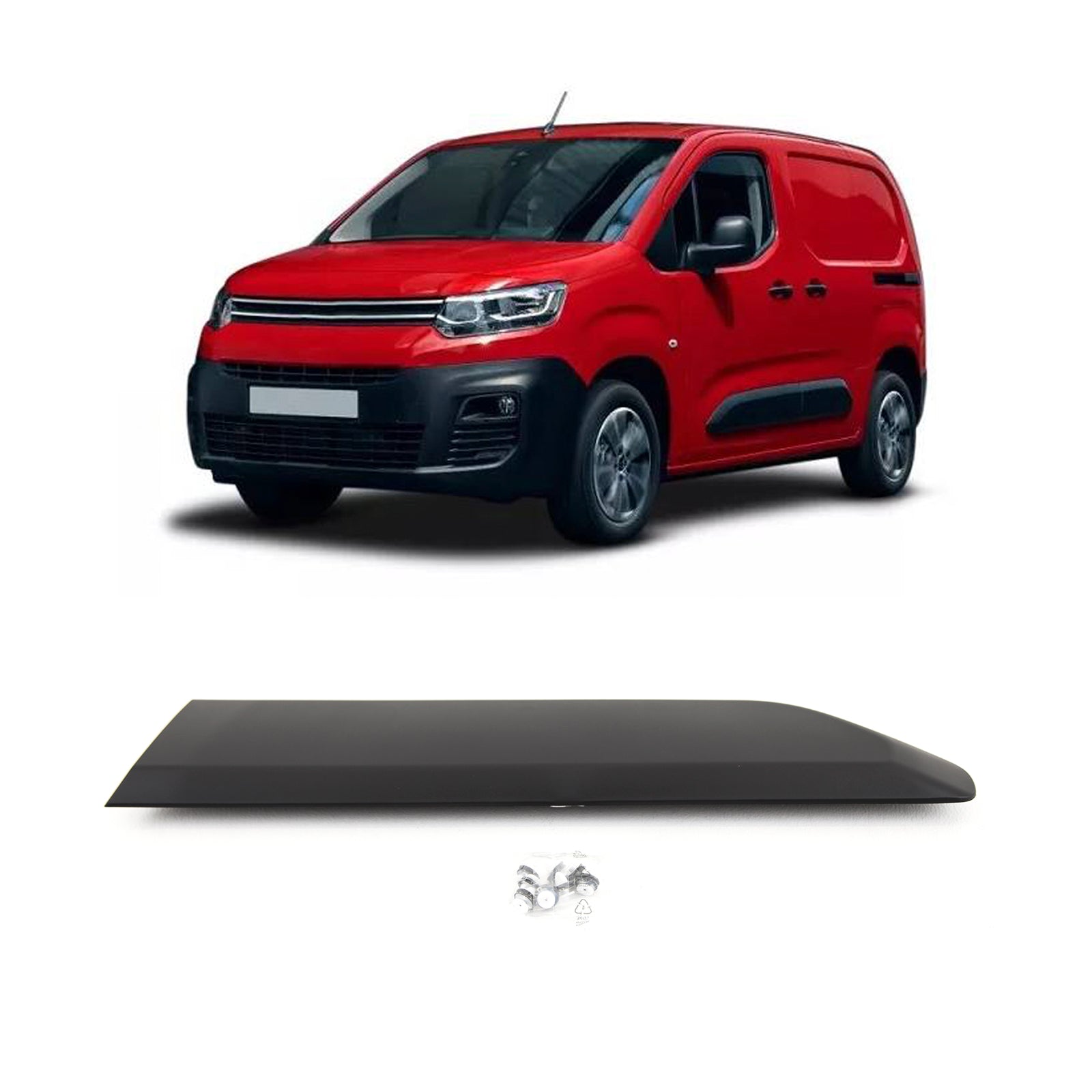 For Citroen Berlingo 2018- Rear Body Moulding Trim Black Passenger Side