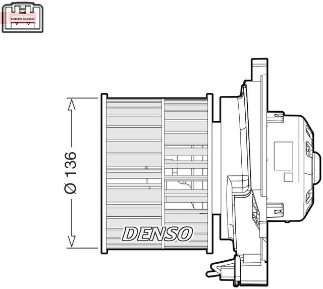 Denso Cabin Blower Fan DEA10055 - image 2