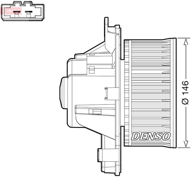 Denso Cabin Blower Fan DEA21014 - image 2