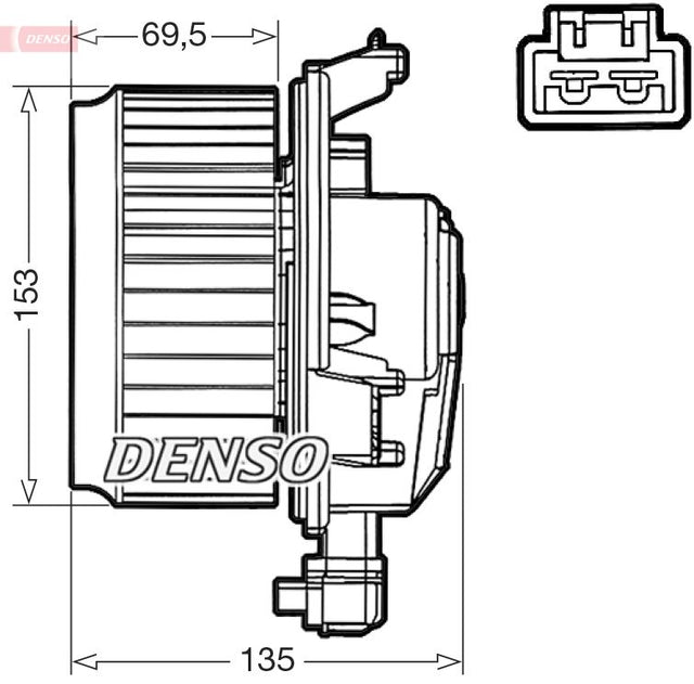 Denso Cabin Blower Fan DEA50000 - image 2
