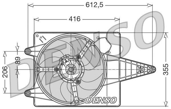 Denso Radiator Cooling Fan DER01004 - image 2