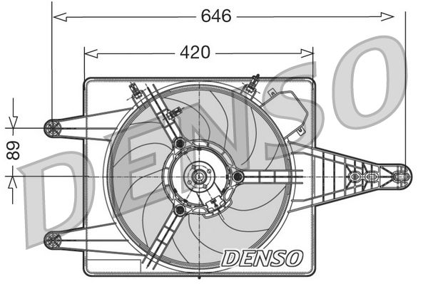 Denso Radiator Cooling Fan DER01010 - image 2