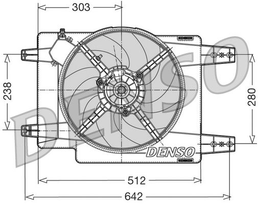 Denso Radiator Cooling Fan DER01011 - image 2