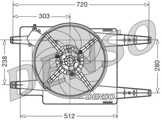 Denso Radiator Cooling Fan DER01017 - image 2