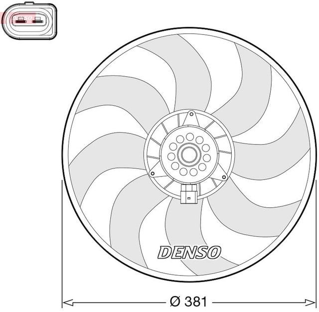 Denso Radiator Cooling Fan DER02006 - image 2