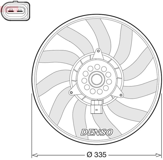 Denso Radiator Cooling Fan DER02008 - image 2