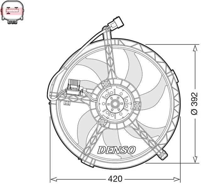 Denso Radiator Cooling Fan DER05009 - image 2