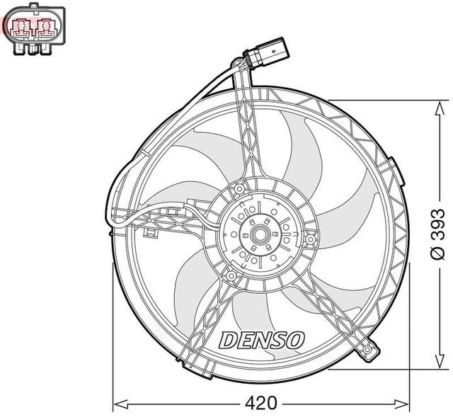 Denso Radiator Cooling Fan DER05010 - image 2