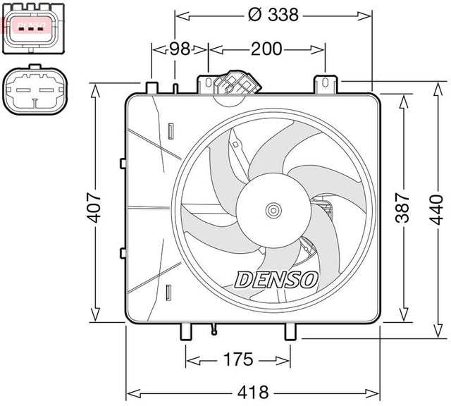 Denso Radiator Cooling Fan DER07010 - image 2