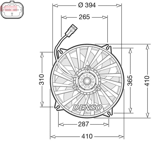 Denso Radiator Cooling Fan DER07012 - image 2