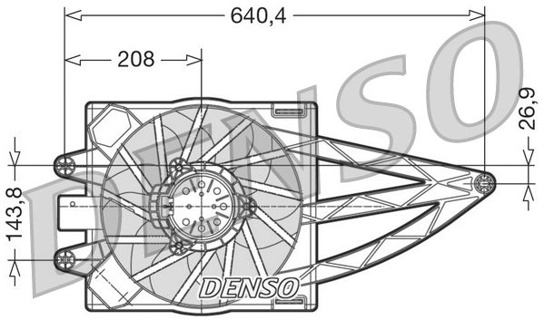 Denso Radiator Cooling Fan DER09018 - image 2