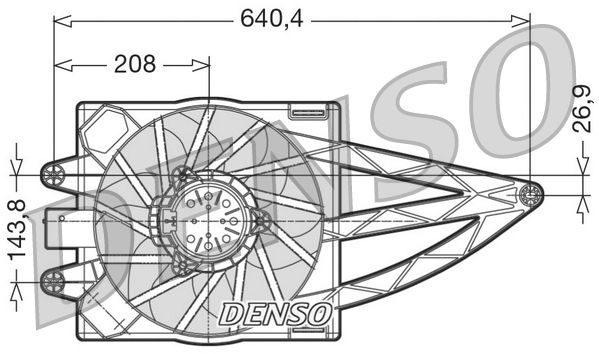 Denso Radiator Cooling Fan DER09019 - image 2