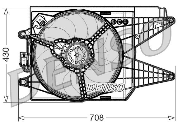 Denso Radiator Cooling Fan DER09049 - image 2
