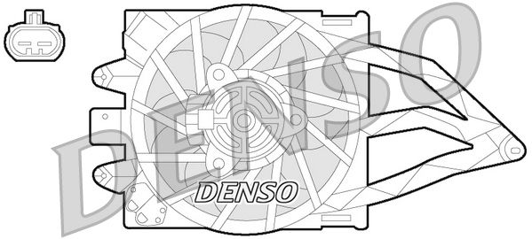 Denso Radiator Cooling Fan DER09057 - image 2